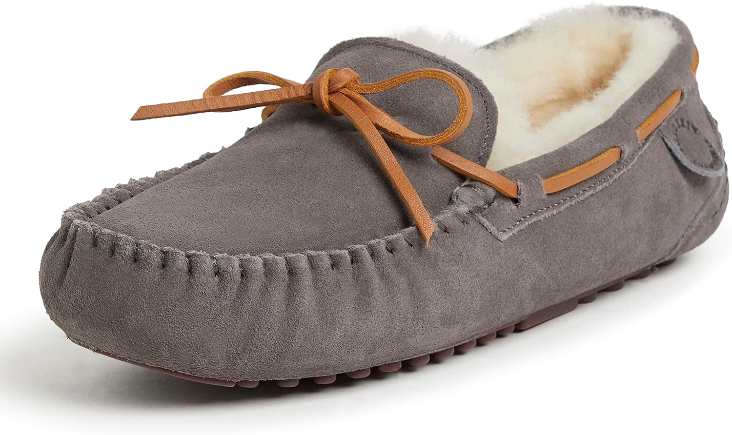 

Домашние тапочки Fireside от Dearfoams для мужчин Victor из натуральной овчины, водоотталкивающие, для дома и улицы, с завязками, широкая полнота Fireside By Dearfoams, серый