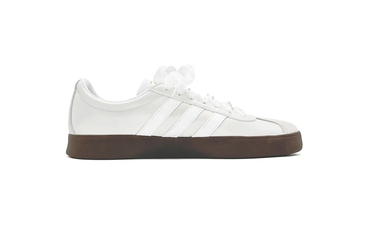Adidas Vl Court Classic Leather устойчивые к истиранию низкие кроссовки для скейтбординга Unisex Silver White — фото 3