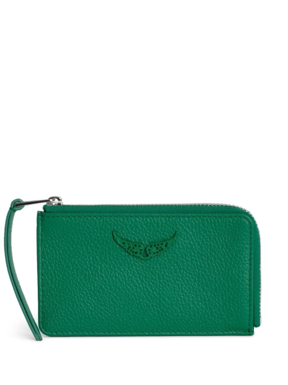 

Zadig&Voltaire кожаный держатель карт с бляшкой Wings, зеленый