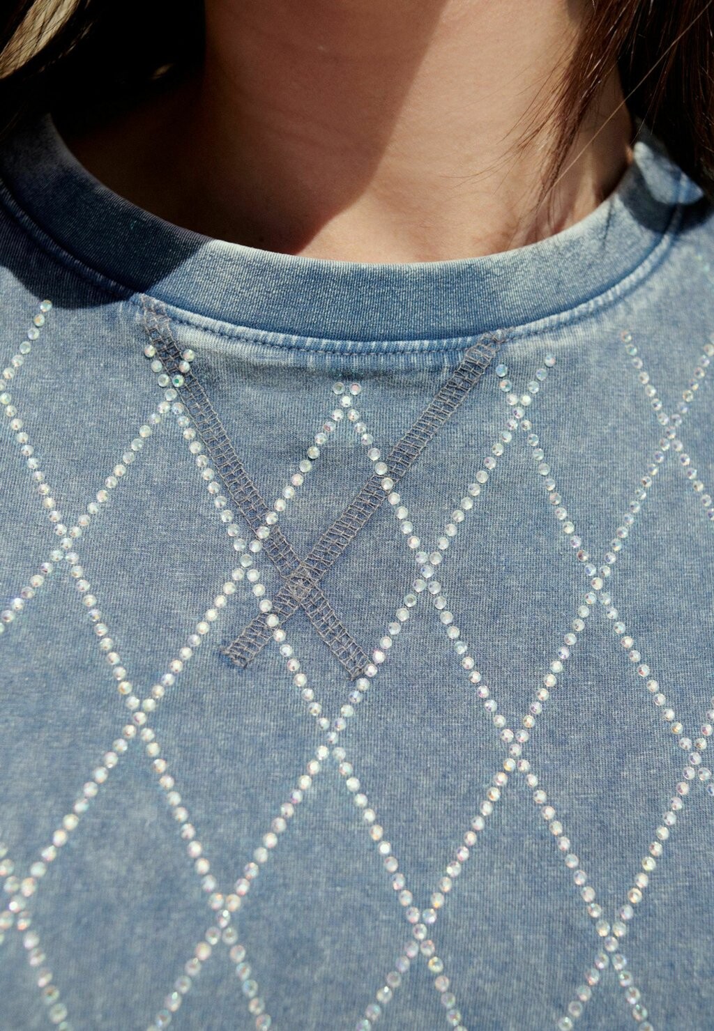 

Принт на футболке SHORT SLEEVE WASHED EMBELLISHED SPARKLE Next, синий