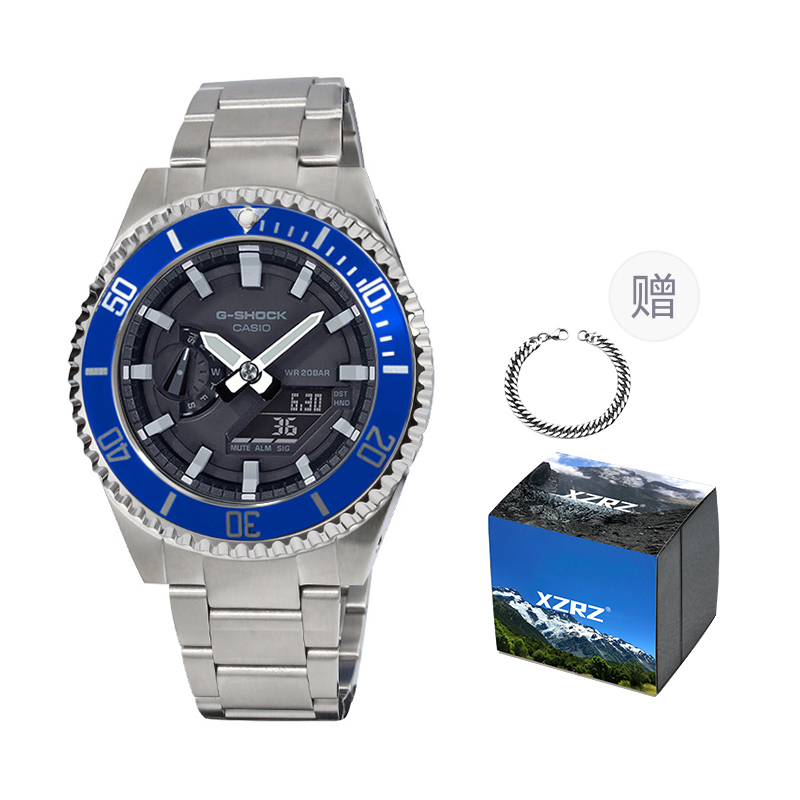 

Унисекс часы CASIO серии с двойным дисплеем жидкокристаллическим/аналоговым черные