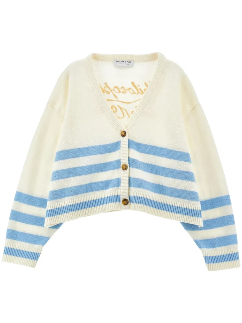 Кардиган с логотипом Philosophy Di Lorenzo Serafini Kids, белый