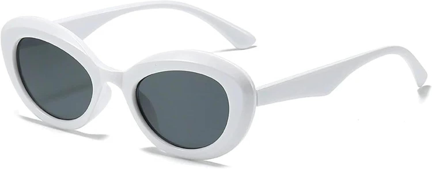 

Ретро-солнцезащитные очки класса люкс, маленькие овальные, для женщин и мужчин, модные винтажные солнцезащитные очки для летних путешествий, защита от УФ-излучения UV400 generic, White Gray