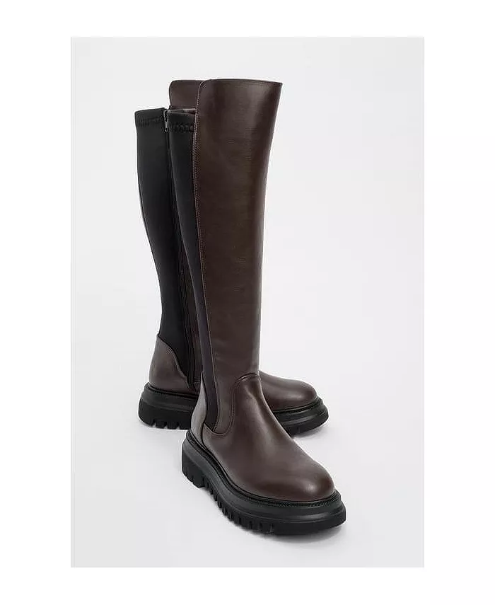 Теневые сапоги до колена (женские) Prologue Shoes, коричневый — фото 4