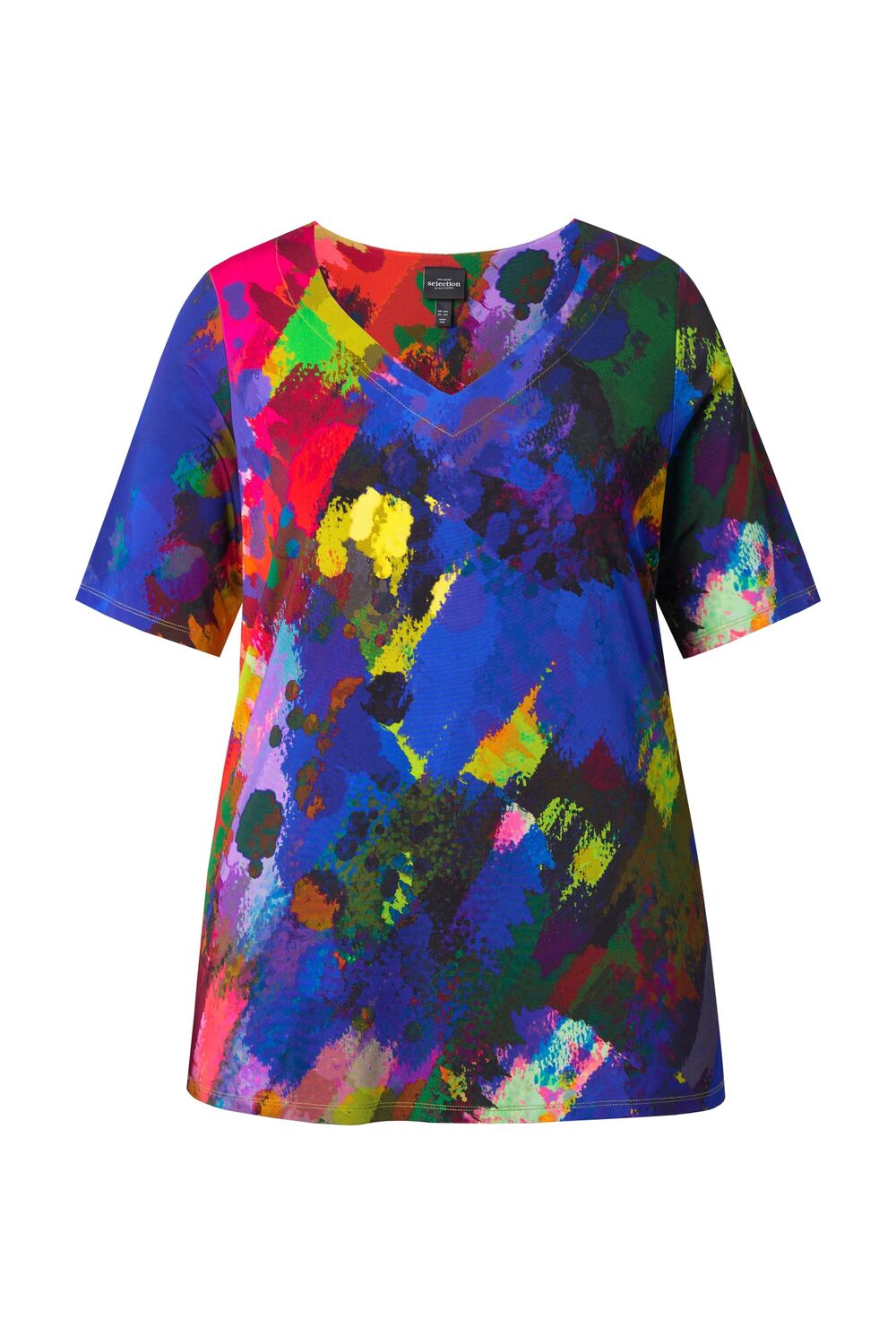 

Ulla Popken Футболка в цвете сапфир, темно-синяя, Синий, Ulla Popken Футболка в цвете сапфир, темно-синяя