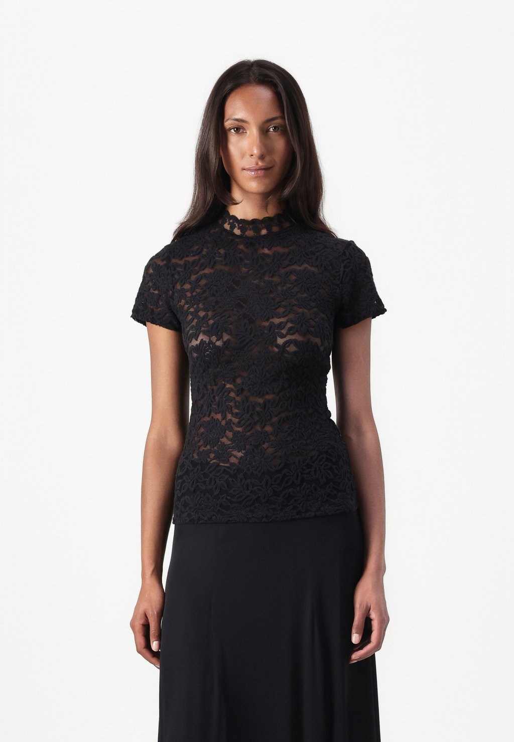 

Футболка с принтом DELICIA CAPSLEEVE REGULAR T NECK Rosemunde, черный