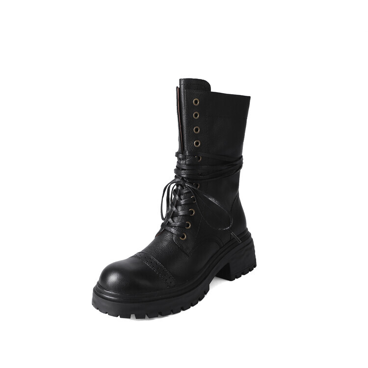 

Ботинки Martin Boot женские Su Yanjiao, цвет Black Fleece-lined