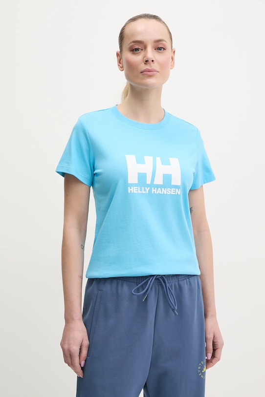 

Хлопковая футболка HH LOGO Helly Hansen, синий