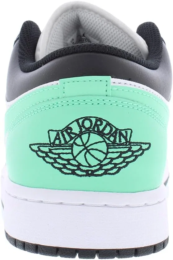 Кроссовки мужские Nike Air Jordan 1 Low, White/Black-green Glow — фото 3