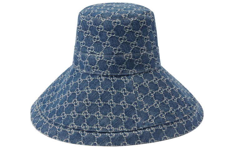 Бейсболка Gucci Eco Washed-Denim Bucket Hat 'Blue', синий — фото 3