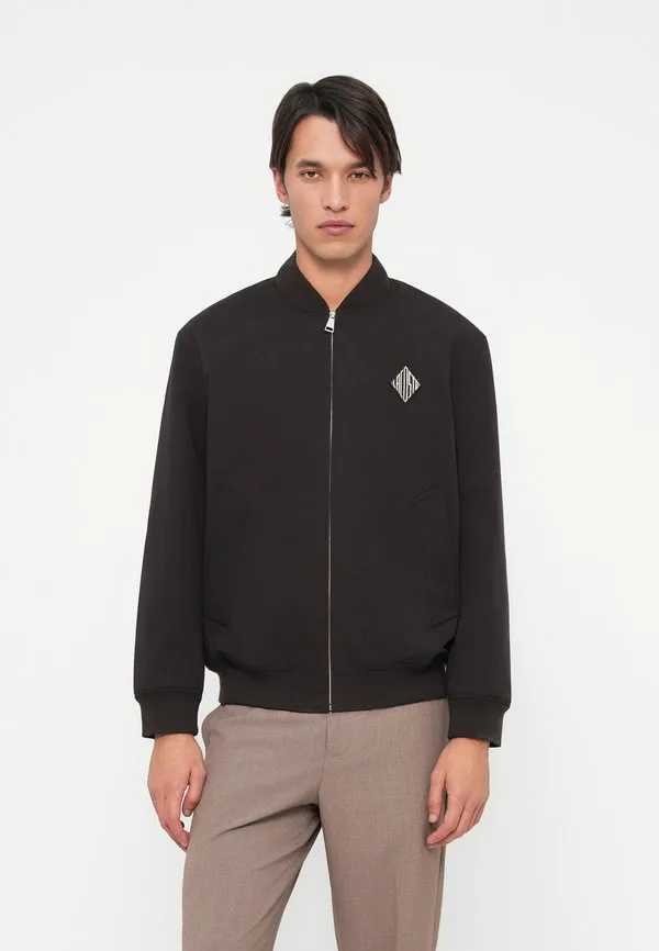 Бомбер Lacoste Buffle, унисекс, однотонный, черный