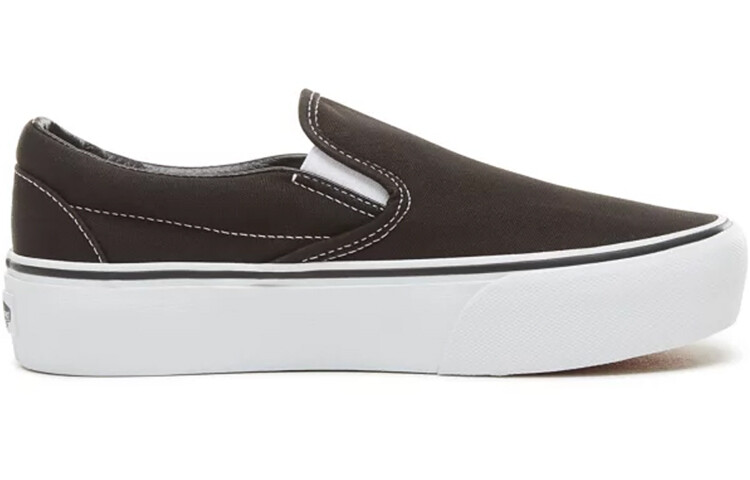 Кроссовки Slip-On Classic Vans Platform 'Black' Women's — фото 2