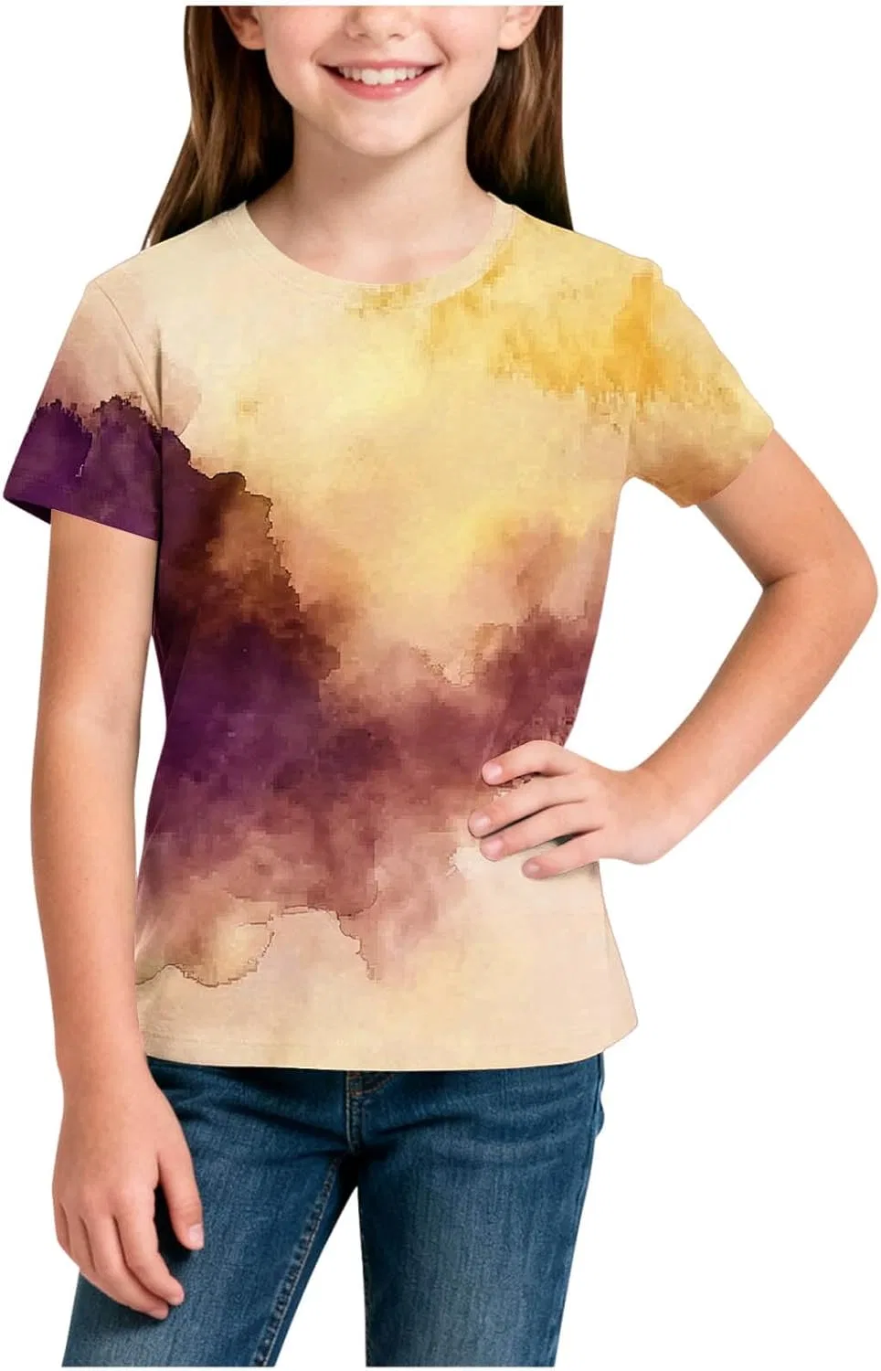 Футболка с принтом tie-dye Zzalalana, желтый — фото 2