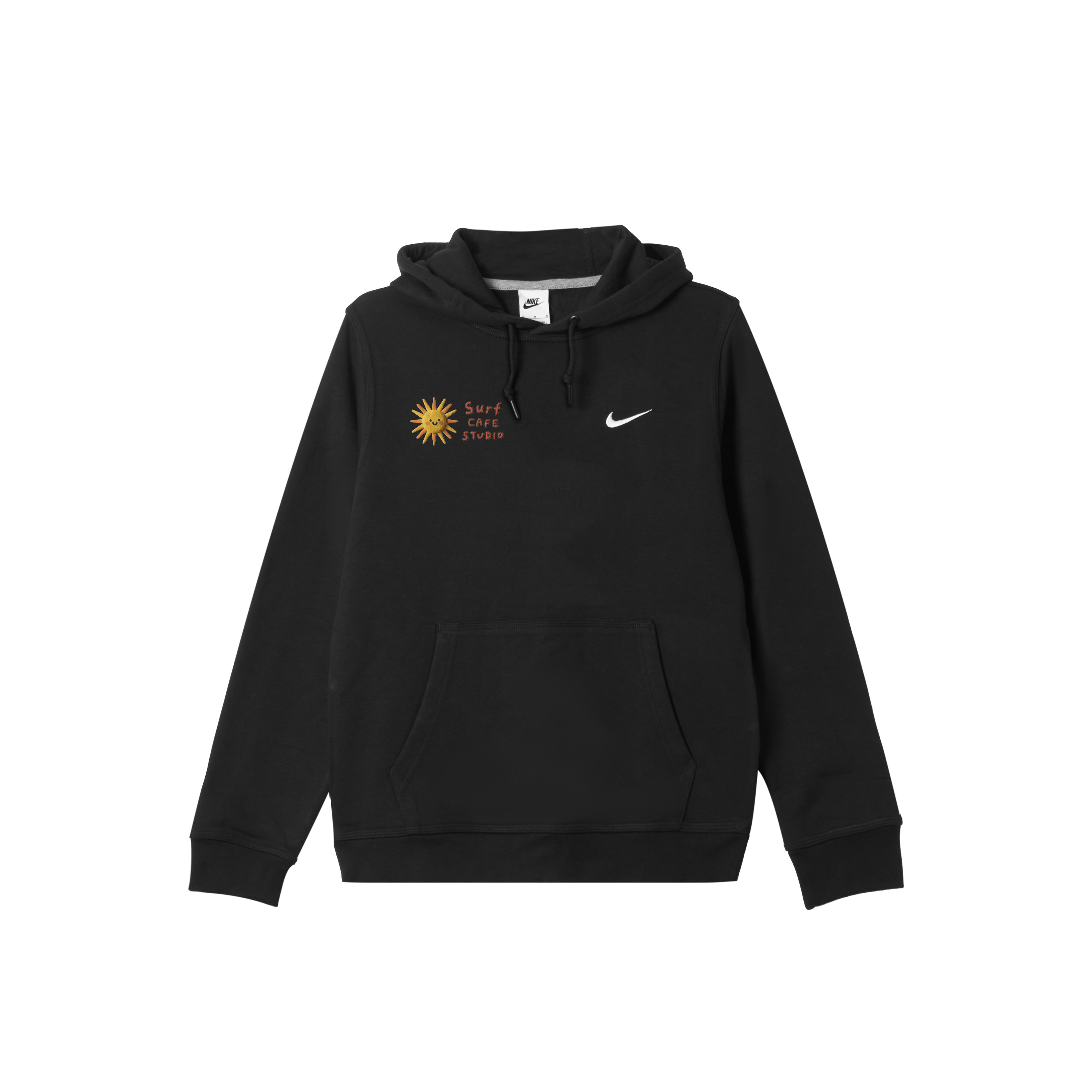 

Nike Мужская толстовка Club с капюшоном, черная, средней толщины