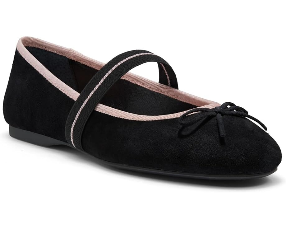 

Туфли на плоской подошве Birdies Hummingbird Mary Jane Suede Flat, черный