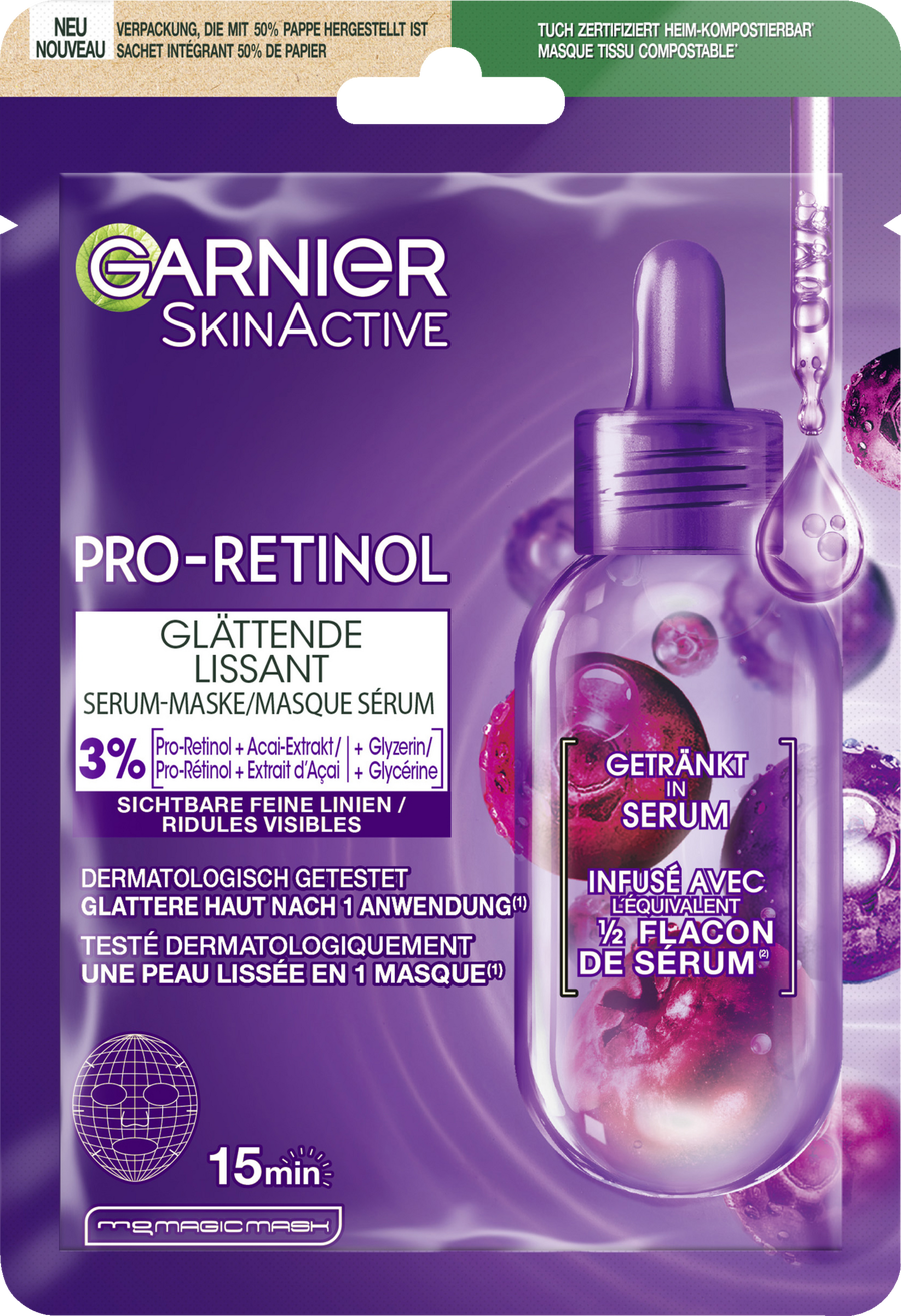 

Маска для лица Garnier SkinActive Pro-Retinol Glättende Serum-Maske