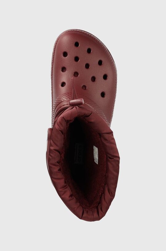 Зимние ботинки женские Crocs Classic на подкладке, бордовый — фото 4
