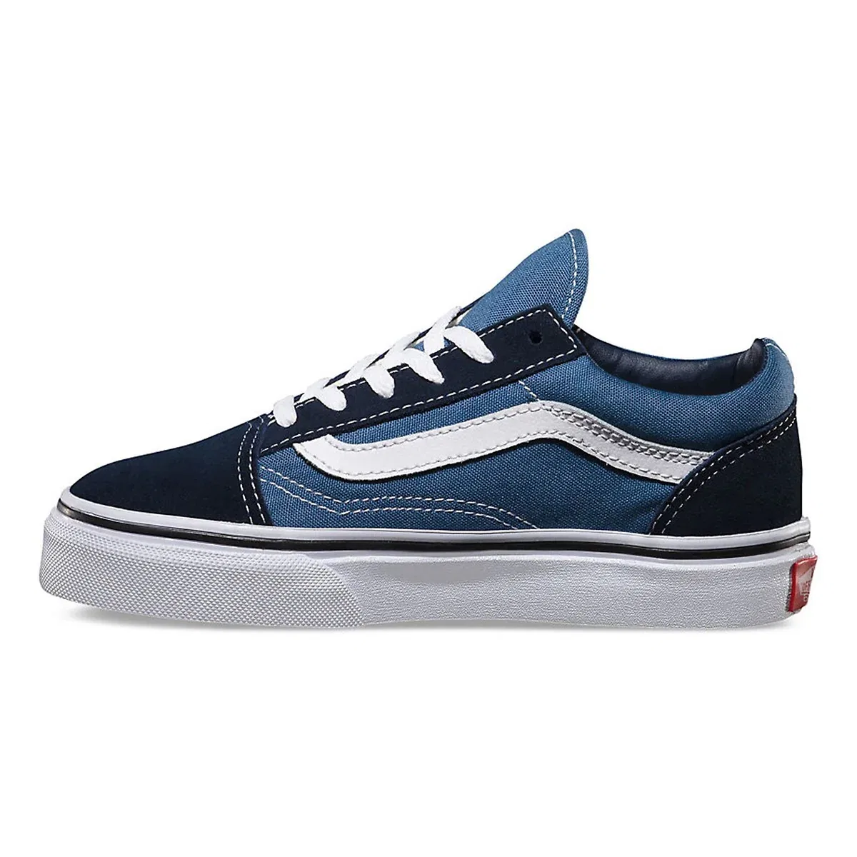Детские низкие замшевые кеды Vans UY Old Skool VW9TNWD для скейтбординга, синие — фото 3