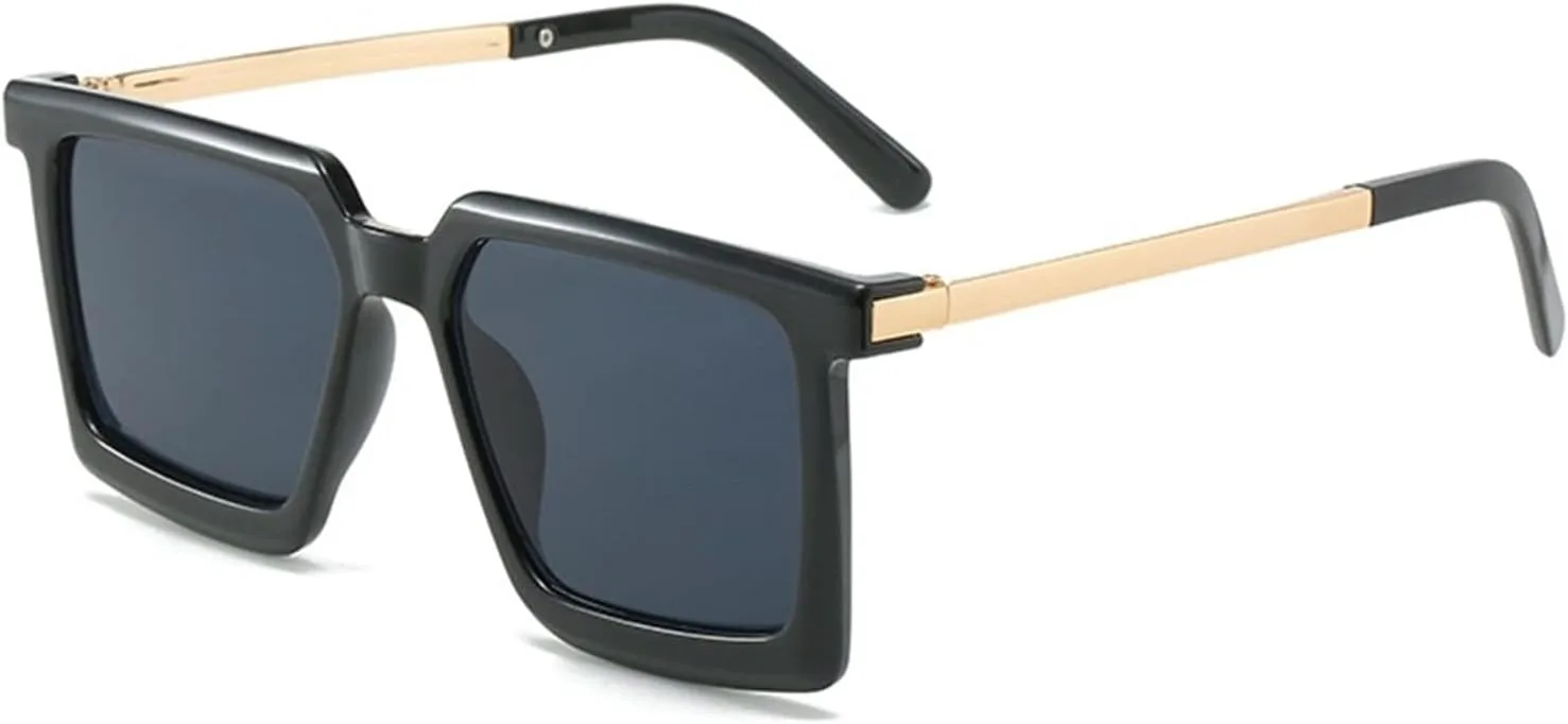 

Модные квадратные солнцезащитные очки 2026 года для мужчин и женщин, для отдыха на природе, пляжа и в качестве подарка (Цвет: B, Размер: Средний) MTZJH, One Color