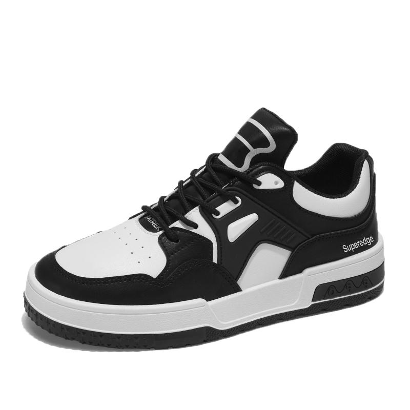 

SUPEREDGE Мужские противоскользящие и износостойкие низкие скейтерские кроссовки Black, цвет Black