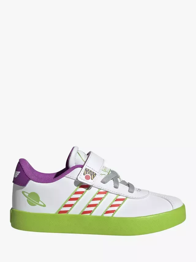 Детские кроссовки Pixar Toy Story VL Court 30, бело-зеленые adidas