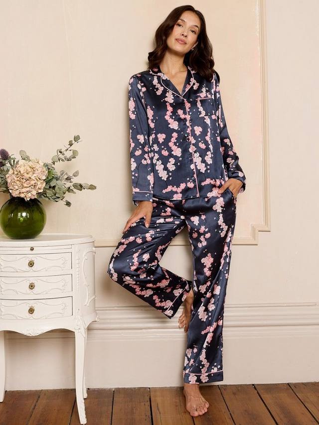 

Комплект пижамы Hawthorne Satin с пуговицами Their Nibs, Dark Grey