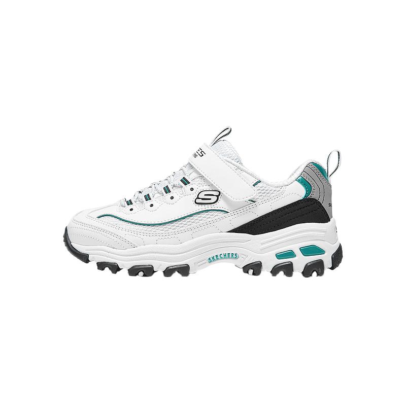 

Skechers Kids Детские кроссовки с низким верхом, амортизирующие, износостойкие, белые, черные, для повседневной носки