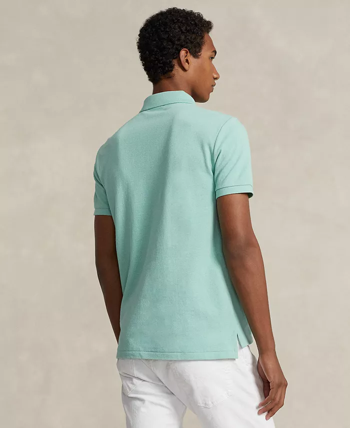 Мужская классическая поло с сетчатой тканью Polo Ralph Lauren, зеленый — фото 2