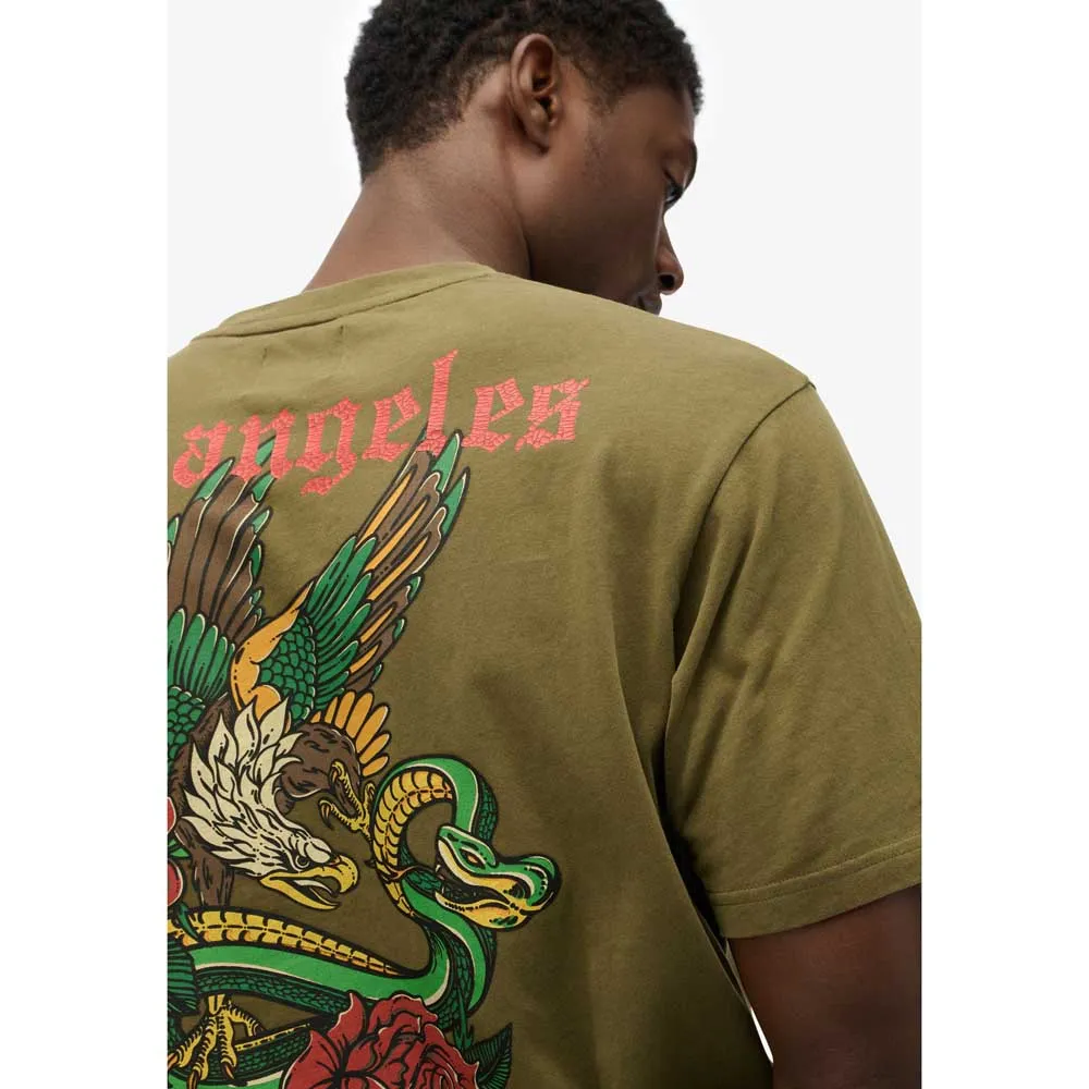 Футболка с коротким рукавом Superdry Neo Trad Tattoo Loose Fit, зеленый — фото 3