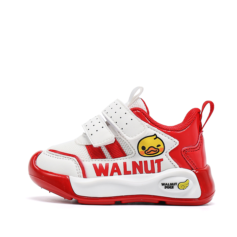 

Дышащие поддерживающие детские повседневные кроссовки Kids' WALNUT DUCK, белый/красный