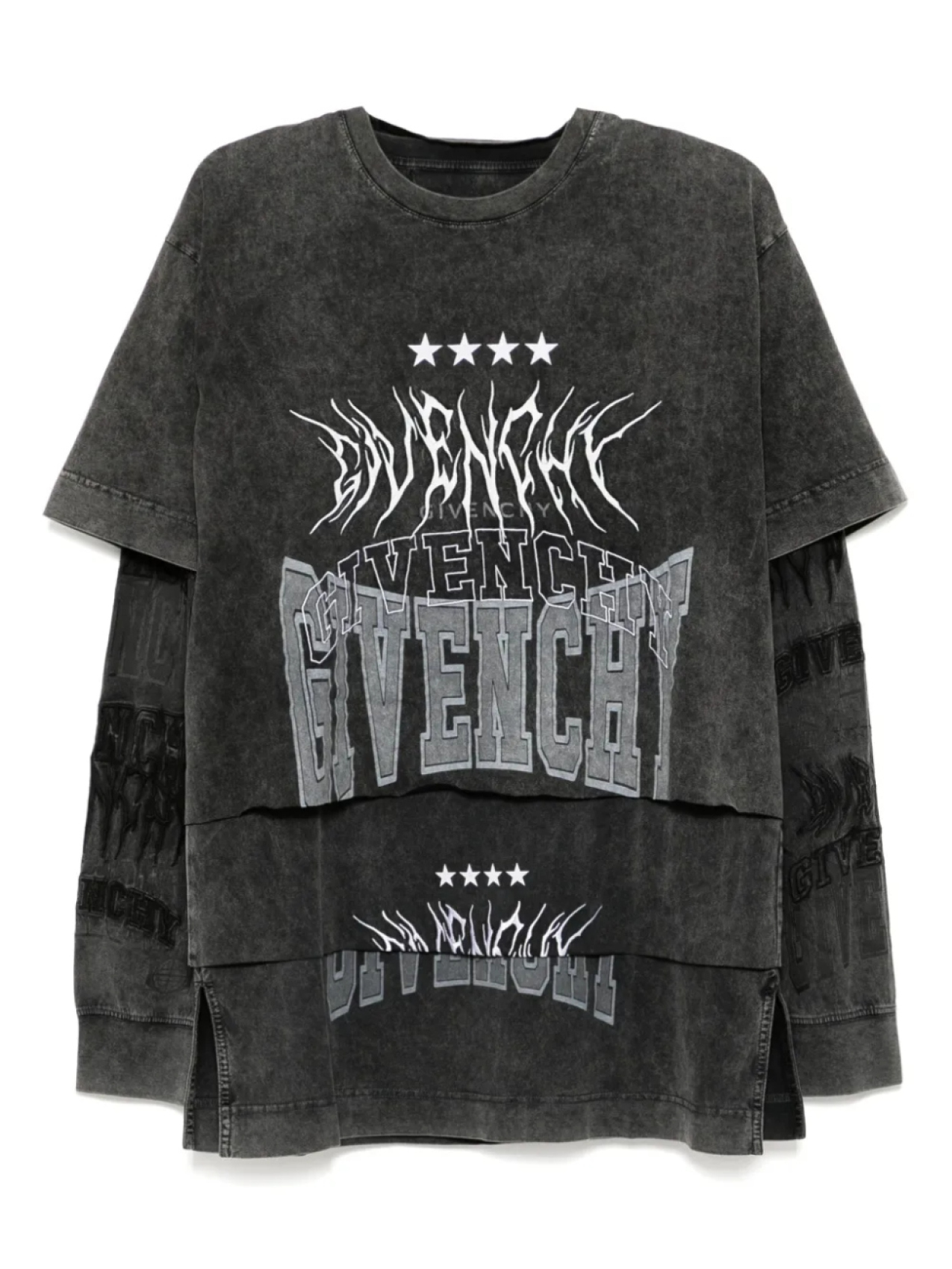 

Футболка с многослойными рукавами Givenchy, черный
