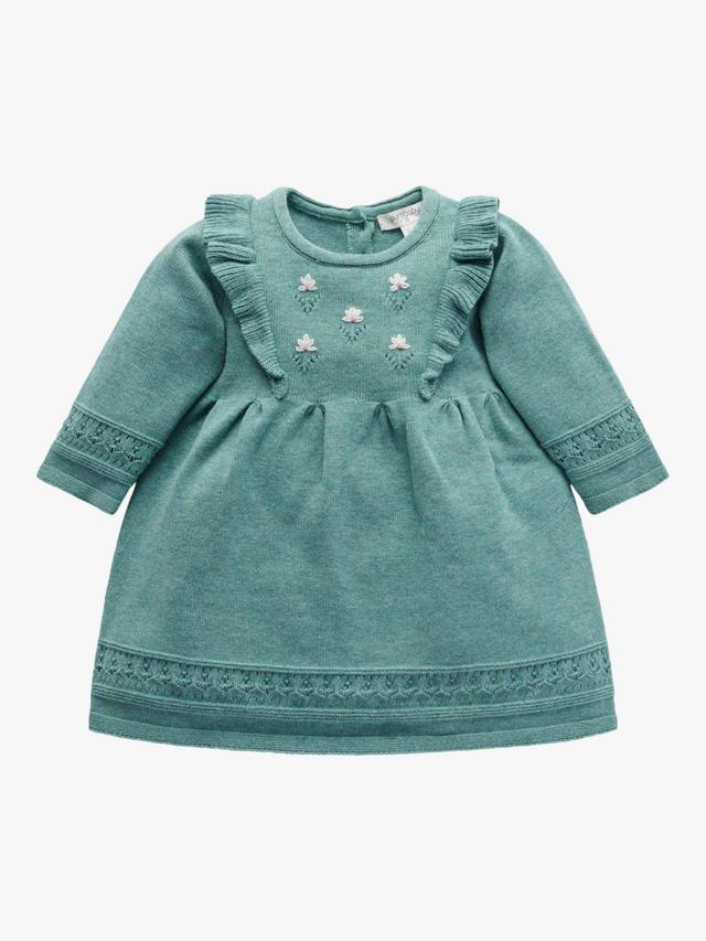 

Платье Baby Primrose из шерстяной смеси Purebaby, Pea Green Melange