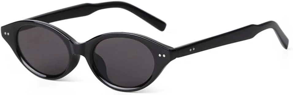 

Солнцезащитные очки LVTFCO Retro Rivet Narrow Cat Eye для женщин и мужчин, винтажные, с леопардовым принтом, овальной формы, с защитой от УФ-излучения UV400, C1