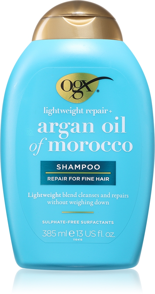 

Легкий шампунь с аргановым маслом Марокко увлажняет и придает блеск. Ogx, 385 мл
