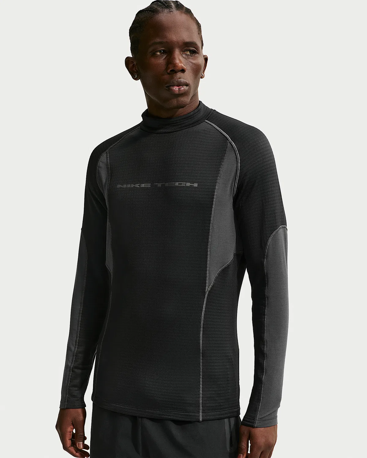Мужская базовая футболка с длинным рукавом Nike Tech, Black/Anthracite/Anthracite/Black