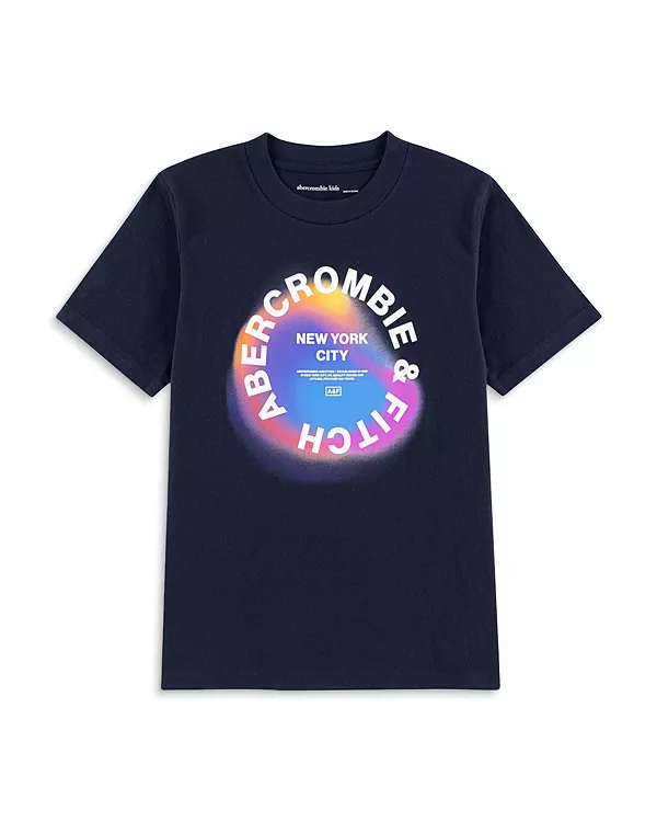 

Детская футболка с яркими огнями - для малышей и для взрослых Abercrombie Kids, синий