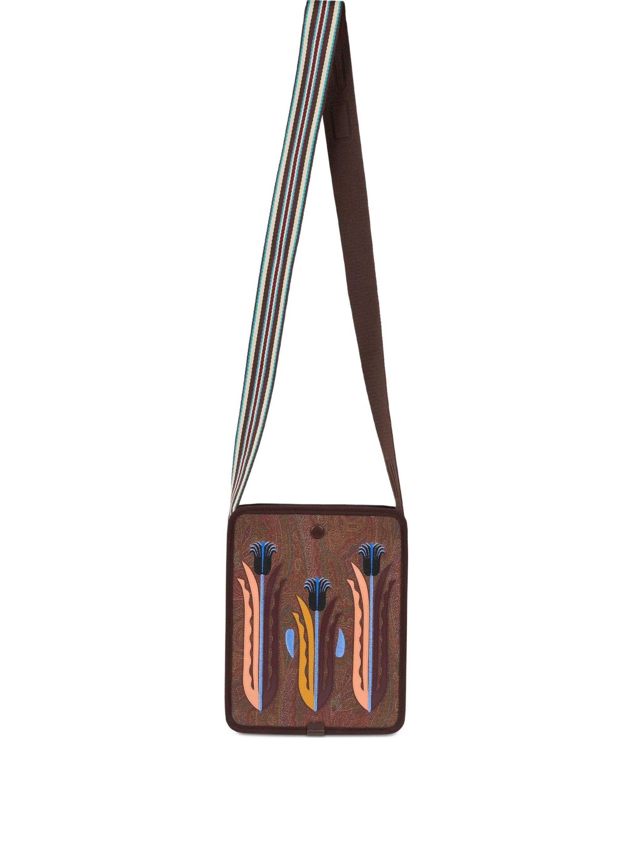 

Сумка-мессенджер с узором пейсли Etro, коричневый