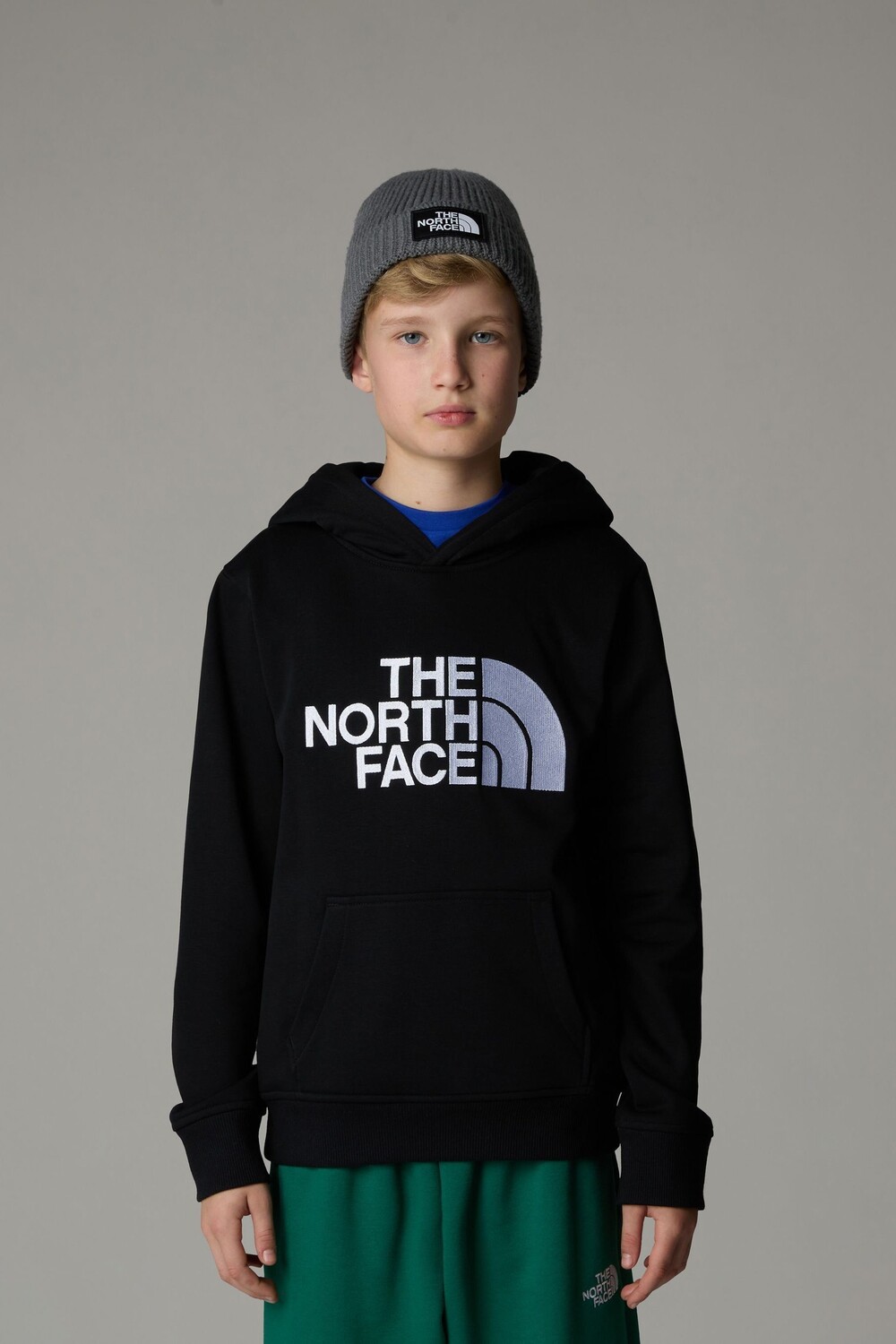 

Мальчики подростки Draw Peak пуловер с капюшоном The North Face, черный