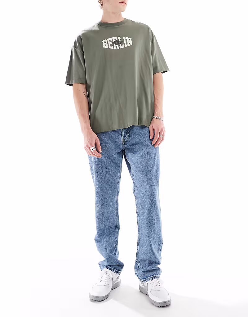 

Прямые джинсы Jack & Jones Chris в винтажном синем цвете