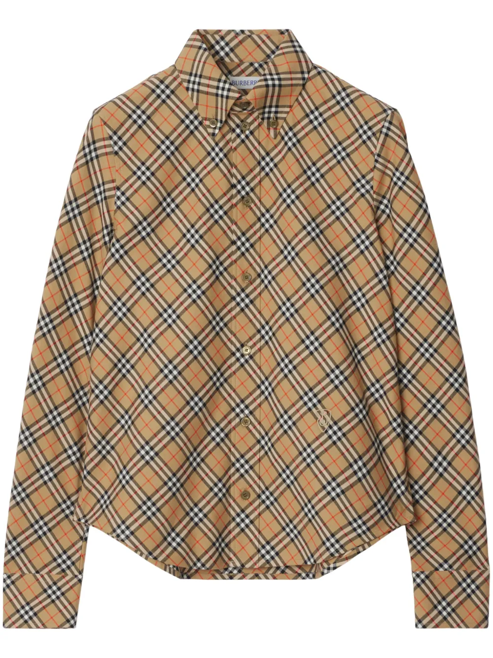 

Рубашка в клетку BURBERRY, нейтральный