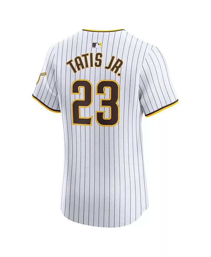 Мужская домашняя элитная футболка San Diego Padres белого цвета Fernando Tatis Jr Nike — фото 2
