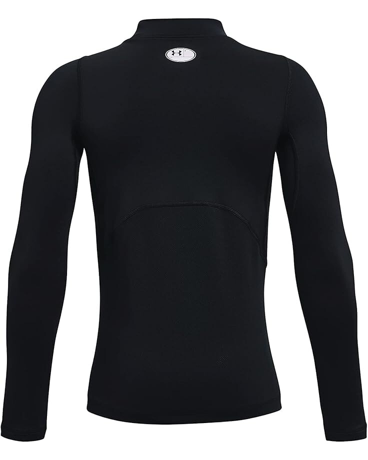 Толстовка Under Armour Kids ColdGear Armour Mock Long Sleeve T-Shirt, черный/белый — фото 2