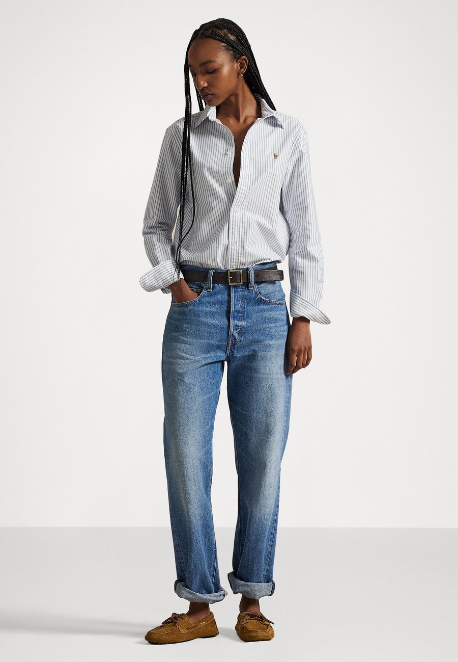Блуза Polo Ralph Lauren CLASSIC FIT STRIPED OXFORD SHIRT, White/Heritage Royal/Light Blue — фото 2