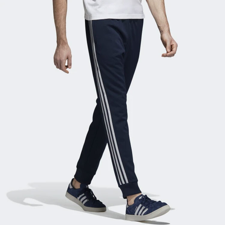 Штаны мужские трикотажные SST темно-синие Adidas Originals, темно-синий — фото 4