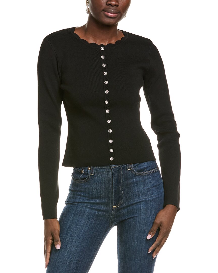 

Длинный кардиган Endless Rose с фестончатым акцентом и разрезом Endless Rose, черный