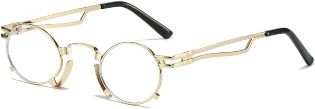 

Ретро маленькие овальные солнцезащитные очки для женщин, модные, с уникальной металлической оправой, защита от УФ-излучения UV400, для мужчин, в стиле панк, красные и желтые UUPTTPL, Golden Clear