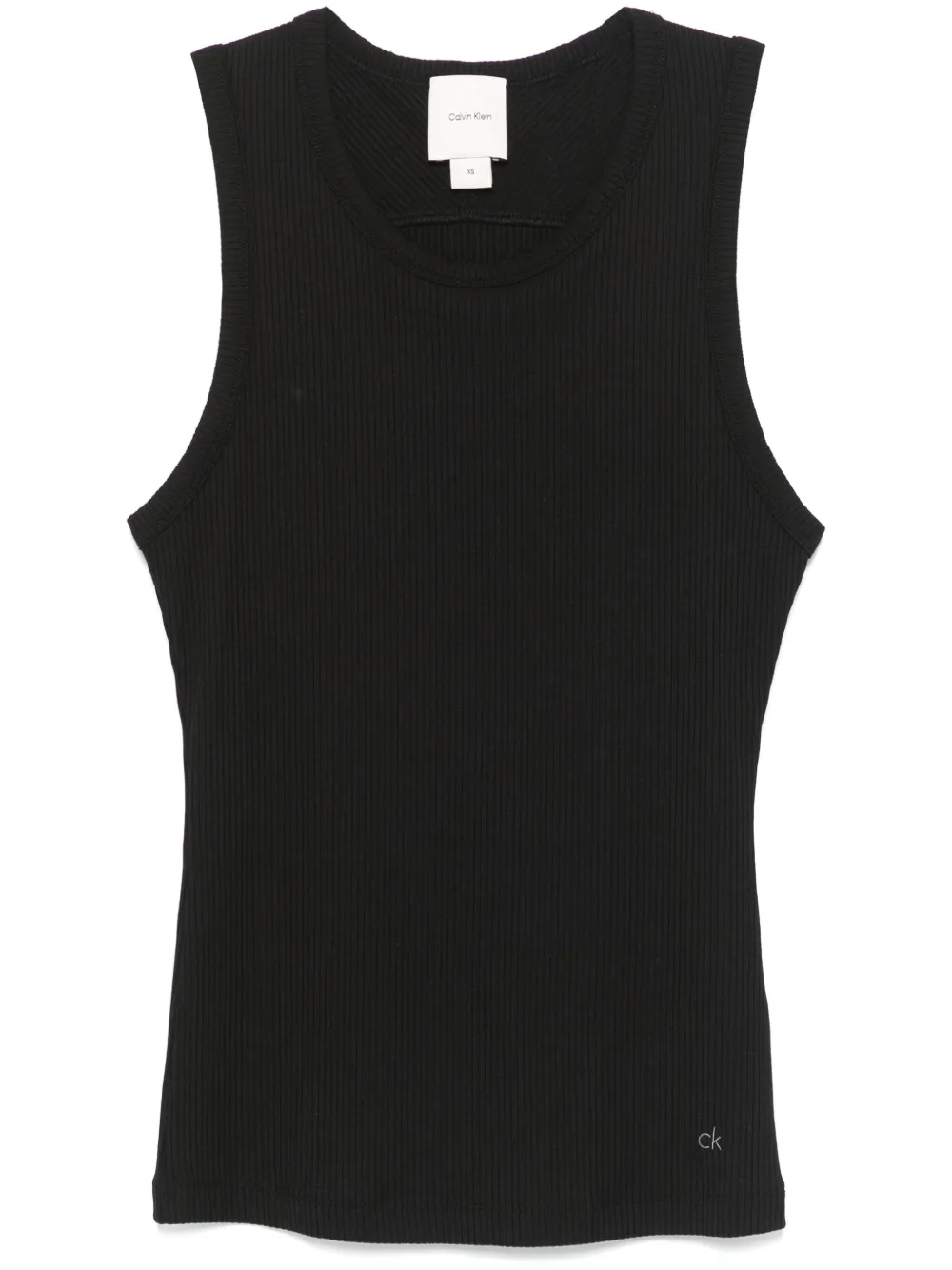 

Топ в рубчик Calvin Klein, черный
