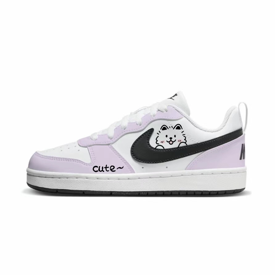 

Nike Court Borough низкие скейтерские кроссовки purple детские