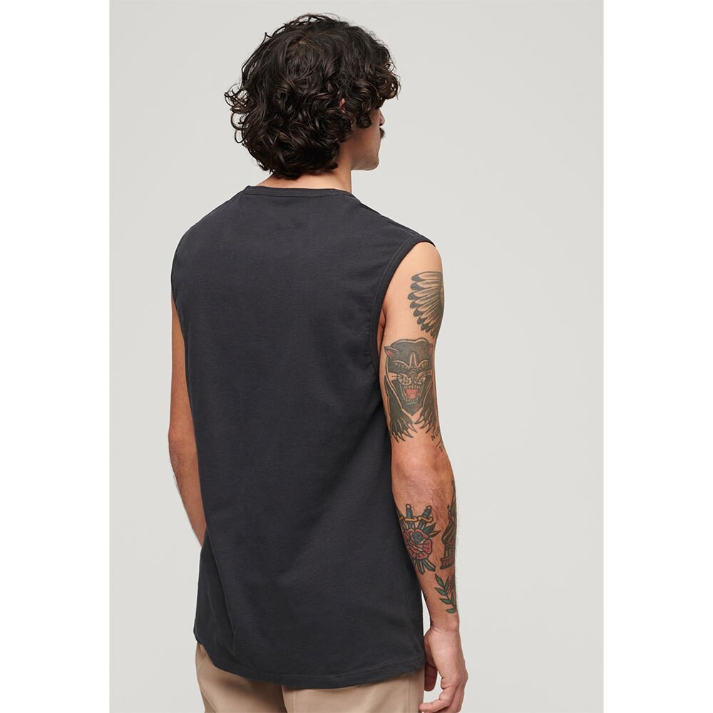 Футболка Superdry Photographic Logo sleeveless T-shirt, черный — фото 2
