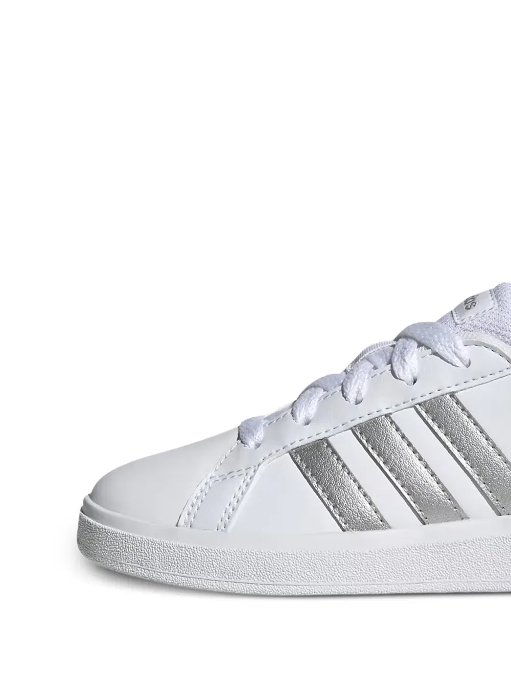 Кроссовки Grand Court 2.0 в полоску Adidas Kids, белый — фото 2